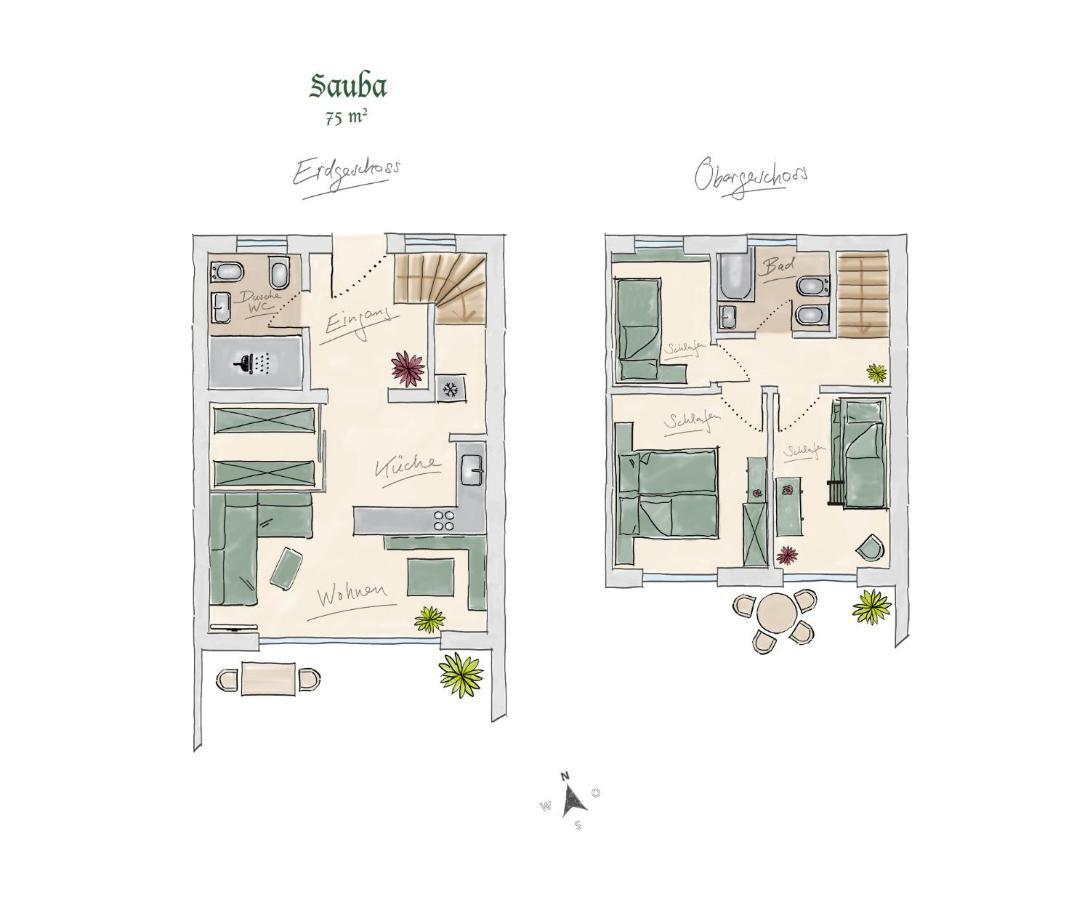 Ferienwohnungen "Zur Wally", Apartment Sauba Garmisch-Partenkirchen Exteriör bild